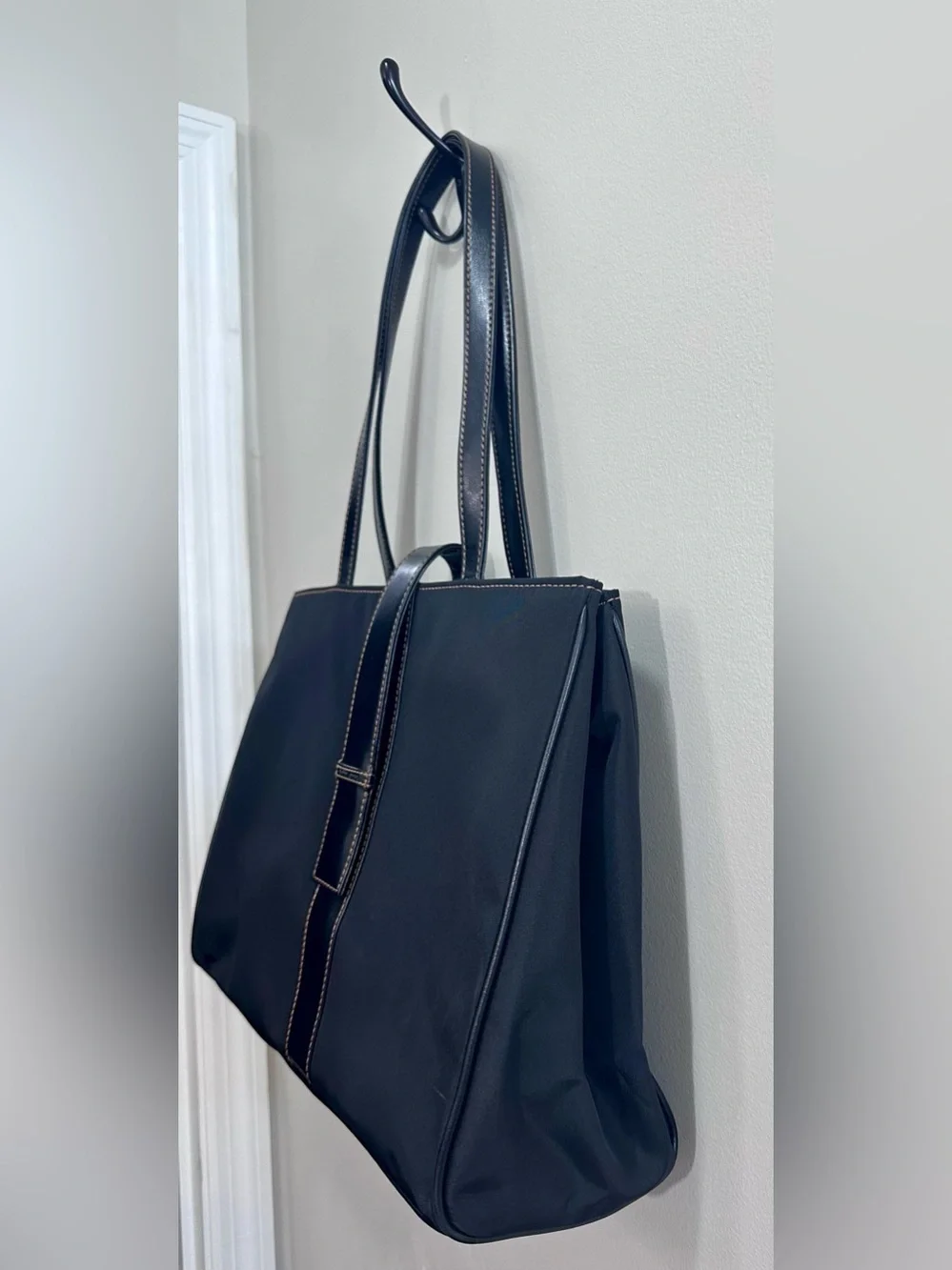 Estée Lauder Black Nylon Tote Bag With Mirror Wallet